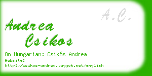 andrea csikos business card